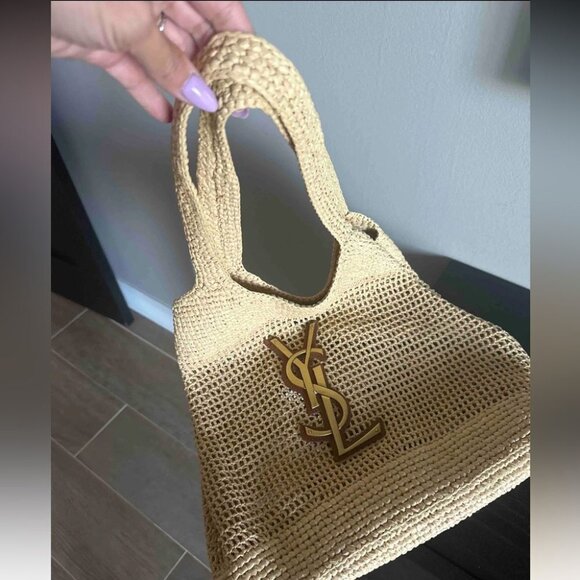 Stylish Women's Shoulder Bag by Saint Laurent, Hand-Embroidered Logo - Picture 3 of 4